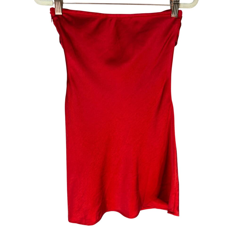 More to Come Paloma Strapless Mini Dress Satin Party Cocktail Hoco Formal NYE XS - Picture 9 of 11